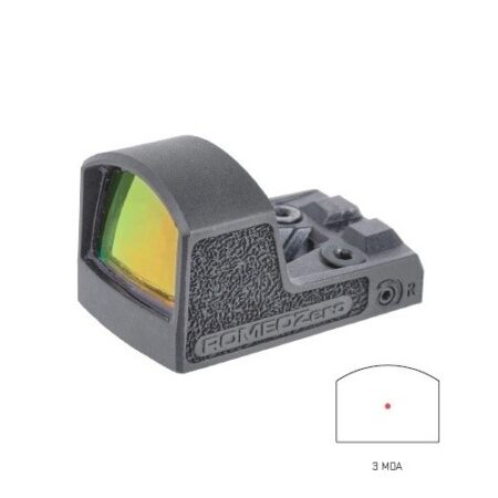 SIG SAUER ROMEO-ZERO 1x Ultra Compact Micro Reflex Sight with Steel Shroud 3 MOA Red Dot- Grey
