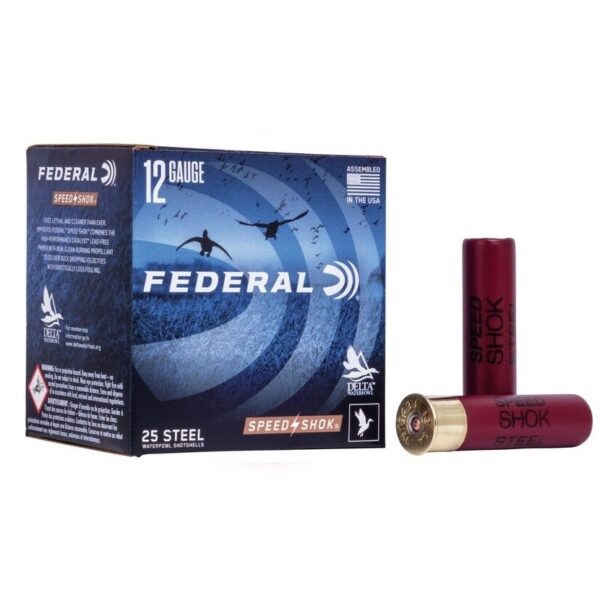 Federal Speed-Shok 12 Gauge 2-3/4" 1-1/8 oz. #6 Non-Toxic Steel Shot- Box of 25