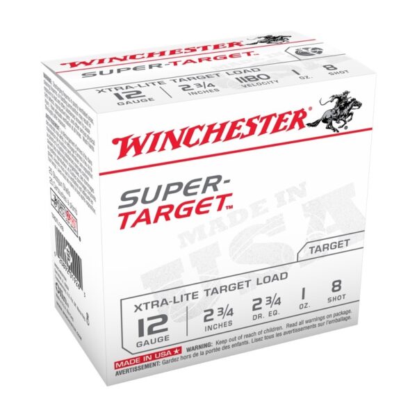 Winchester Super-Target Xtra-Lite 12 Gauge 2-3/4" 1 oz #8 Shot- Box of 25