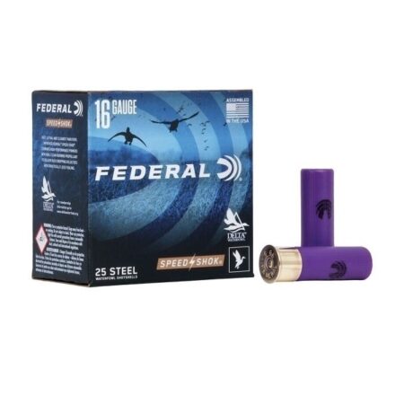 Federal Speed-Shok 16 Gauge 2-3/4" 15/16 oz. #2 Non-Toxic Steel Shot- Box of 25