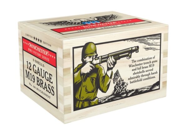 Winchester WWII Victory Series 12 Gauge 2-3/4" M19 Buckshot 9 Pellets - Box of 5