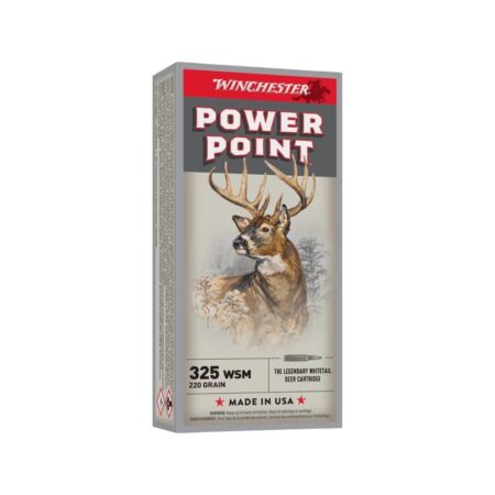 Winchester Power Point .325 Winchester Short Magnum 220 Gr. Power Point Soft Point- Box of 20