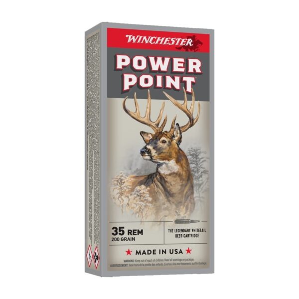 Winchester Power Point .35 Remington 200 Gr. Power Point Soft Point- Box of 20