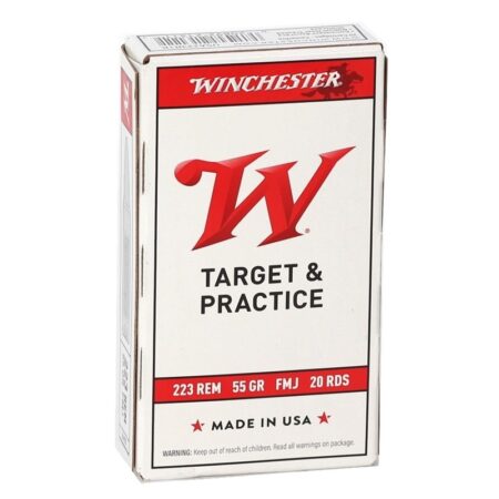 Winchester Target & Practice .223 Remington 55 Gr. Full Metal Jacket- Box of 20