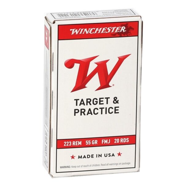 Winchester Target & Practice .223 Remington 55 Gr. Full Metal Jacket- Box of 20