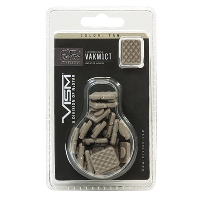 VISM KeyMod 1 Slot Covers- Pack of 18- Tan