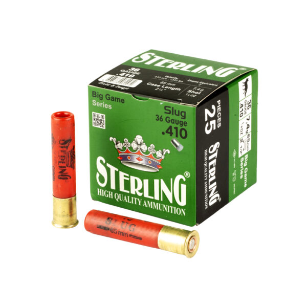 Sterling Big Game Series .410 Gauge 2-1/2" 1/4 oz Rifled Lead Slug- Box of 25 - Image 2