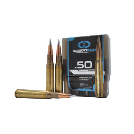 Desert Tech Munitions .50 BMG 750 Gr. Hornady A-MAX Match- Box of 10