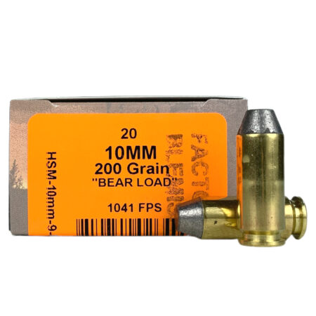 HSM Factory Blemish 10mm Auto 200 Gr. Lead RNFP  "Bear Load"- Box of 20