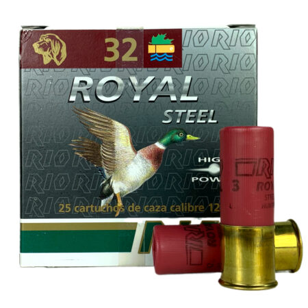 Rio Royal Steel 12 Gauge 2-3/4" 1-1/8 oz 32 Gram #3 Steel Shot- Lead Free- Box of 25