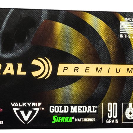 Federal GM224VLK1 Premium Gold Medal 224Valkyrie 90gr Sierra MatchKing BTHP 20 Per Box/10 Case