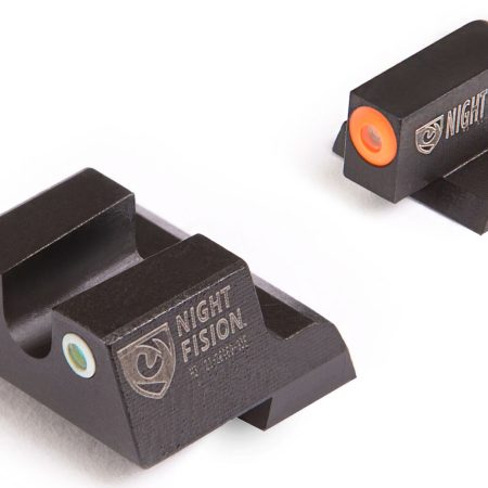 Night Fision CNK027007OGW Tritium Night Sights for Canik  Green Tritium Orange Outline Front Sight-Green Tritium White Ring Rear Sight TP9SF/TP9SF Elite