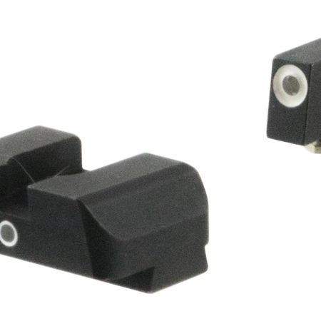 AmeriGlo GL5101 i-Dot Sight  Set for Glock  Green Tritium White Outline Front Sight-Green Tritium Rear Sight