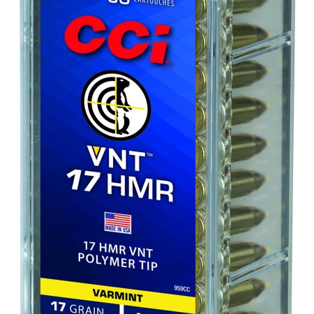 CCI 959CC VNT Rimfire 17HMR 17gr Varmint Tipped 50 Per Box/40 Case