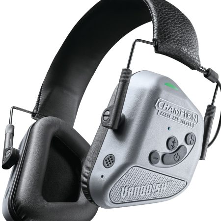 Champion Targets 40982 Vanquish Pro Elite Muff Over the Head Bluetooth Enabled Rechargeable Li-ion Battery Black/Gray