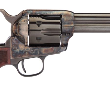 Taylors & Company 555153 1873 Cattleman 357 Mag Caliber with 4.75" Blued Finish Barrel, 6rd Capacity Blued Finish Cylinder, Color Case Hardened Finish Steel Frame & Checkered Birdshead Walnut Grip