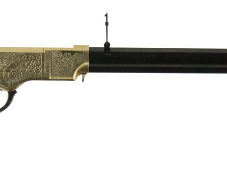 Taylors & Company 550296 1860 Brass Engraved 44-40 Win 13+1 24.25" Blued Octagon Barrel, Brass Engraved/ Brass Receiver, Walnut/ Synthetic Stock, Right Hand