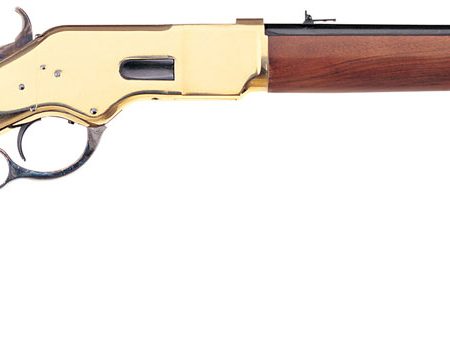 Taylors & Company 550209 1866 Yellowboy Carbine 45 Colt (LC) Caliber with 10+1 Capacity, 19" Blued Barrel, Brass Metal Finish & Walnut Stock Right Hand (Full Size)