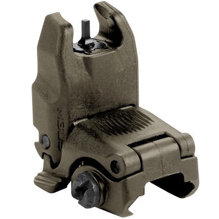 Magpul MAG247-ODG MBUS Sight Front  Olive Drab Green Polymer, Spring-Loaded Flip Up for AR15/ M16
