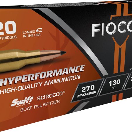 Fiocchi 270SCA Hyperformance  270Win 130gr Swift Scirocco II Bonded 20 Per Box/10 Case