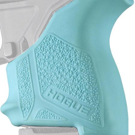 Hogue 18124 HandAll Beavertail Grip Sleeve made of Rubber with Textured Aqua Blue Finish for Ruger LCP II