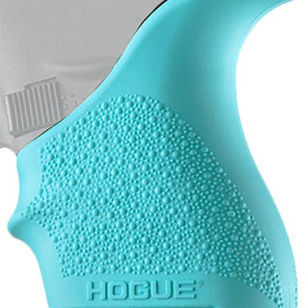 Hogue 18204 HandAll Beavertail Grip Sleeve Compatible w/Glock 42/43 Textured Aqua Blue Rubber