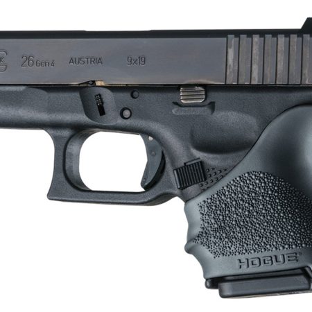 Hogue 18600 HandAll Beavertail Grip Sleeve Compatible w/ Glock 26/27 Black Textured Rubber
