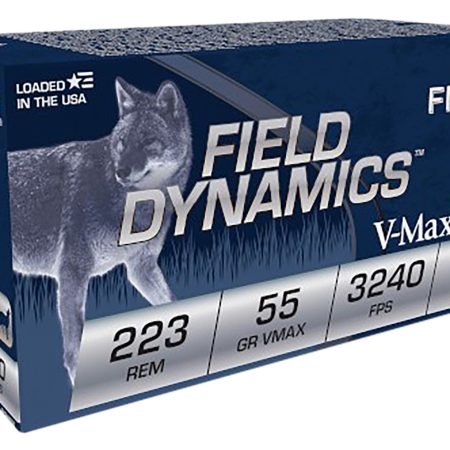 Fiocchi 223HVC50 Field Dynamics  223Rem 55gr Hornady V Max 50 Per Box/20 Case