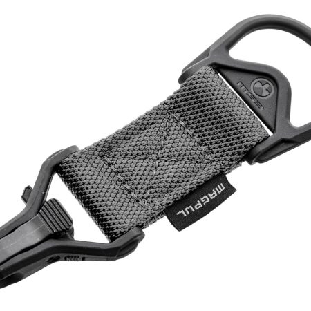 Magpul MAG516-GRY MS1/MS3 Sling Adapter made of Steel with Stealth Gray Melonite Finish, Polymer Hardware, Nylon 1.25" Webbing & Two to One-Point Design for AR-15, M4 & M16