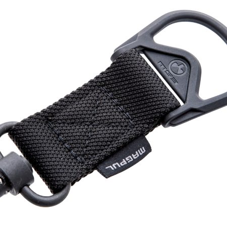 Magpul MAG517-BLK MS1/MS3 QD Sling Adapter made of Steel with Maganese Phosphate Black Finish, Polymer Hardware, Nylon 1.25" Webbing & Two to One-Point Design for AR-15, M4, M16, AK-Platform & AKM