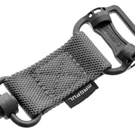 Magpul MAG519-GRY MS1/MS4 Sling Adapter made of Steel with Maganese Phosphate Stealth Gray Finish, Polymer Hardware, Nylon 1.25" Webbing & Two to One-Point Design for AR-15, M4, M16, AK-Platform & AKM