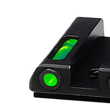 HiViz GLN321 LiteWave H3 Sight Set for Glock Green Tritium White Outline Front Sight-Green Fiber Optic Rear Sight