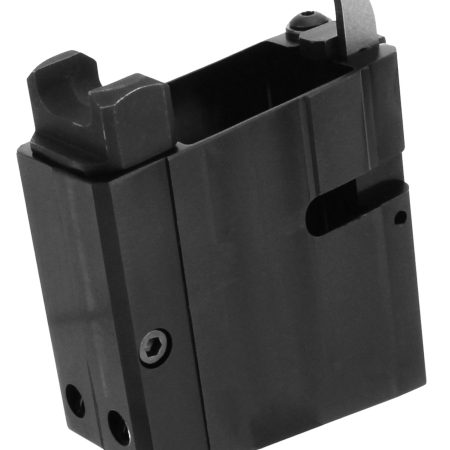TacFire AD9MMCOLT Magazine Magwell Adapter  made of 6061-T6 Aluminum with Hardcoat Anodized Black Finish for Colt SMG & Uzi Style Magazines