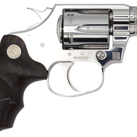 Colt Mfg COBRASS2BB Cobra Bright 38 Special +P 6 Shot 2" Mirror Polished Stainless Steel Barrel, Cylinder Mirror & Frame, Black Hogue Rubber w/Finger Grooves Grip