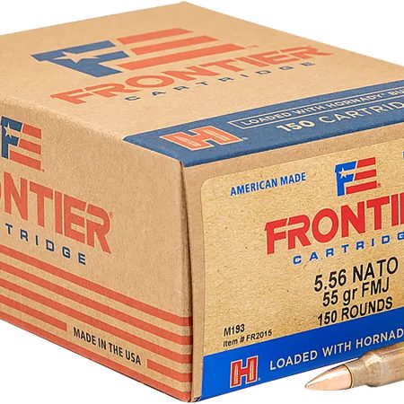 Frontier Cartridge FR2015 Military Grade Centerfire Rifle 5.56x45mmNATO 55gr Full Metal Jacket 150 Per Box/8 Case