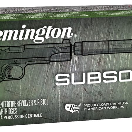 Remington Ammunition 28435 Subsonic  9mmLuger 147gr Flat Nose Enclosed Base 50 Per Box/10 Case