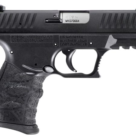 Walther Arms 5082500 CCP M2 380 ACP 8+1, 3.54" Stainless Steel Barrel, Black Cerakote Serrated Steel Slide, Black Polymer Frame w/Picatinny Rail, Black Finger Grooved Grip, Manual Thumb Safety