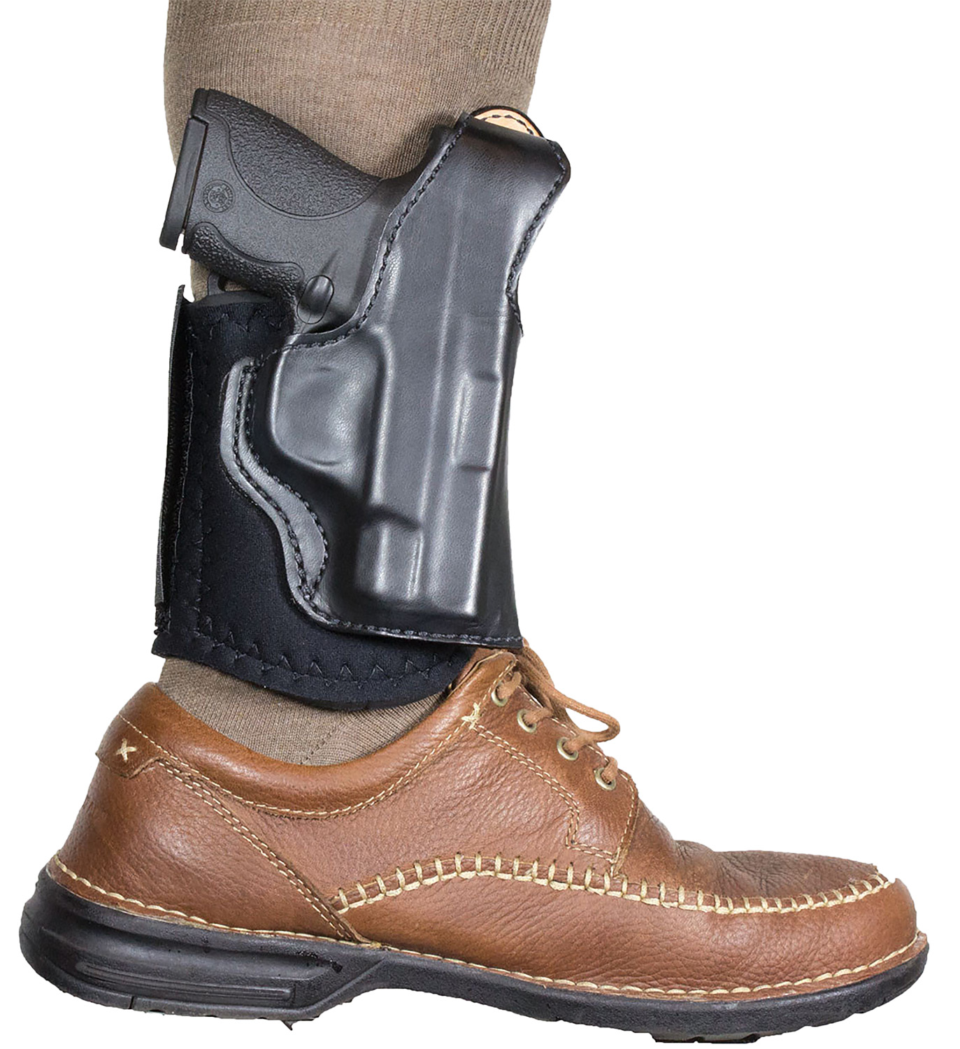 DeSantis Gunhide 014PC8JZ0 Die Hard Rig Ankle Tan Leather/Sheepskin Fits Sig P365 Fits Sig P365 SAS Right Hand