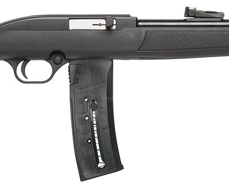 Mossberg 37073 702 Plinkster Full Size 22 LR 25+1 18" Blued Steel Barrel, Blued 3/8" Dovetail Receiver, Black Fixed Synthetic Stock, Right Hand