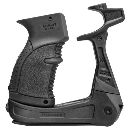 FAB Defense FXAKPODB AK-Podium Bi-Pod for AK-47/ AK-74 Includes AGR-47 Pistol Grip Black Reinforced Polymer