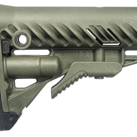 FAB Defense FXGLR16G GLR-16  Buttstock for AR-15/ M16/ M4 OD Green Polymer