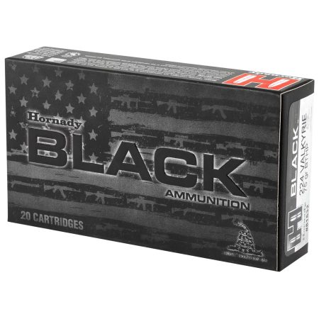 Hornady 81532 Black  224Valkyrie 75gr Boat Tail Hollow Point 20 Per Box/10 Case