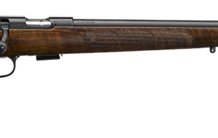 CZ-USA 02312 CZ 457 American Full Size 17 HMR 5+1 24" Black Nitride Black Nitride Steel Receiver Turkish Walnut Fixed American Style Stock Right Hand