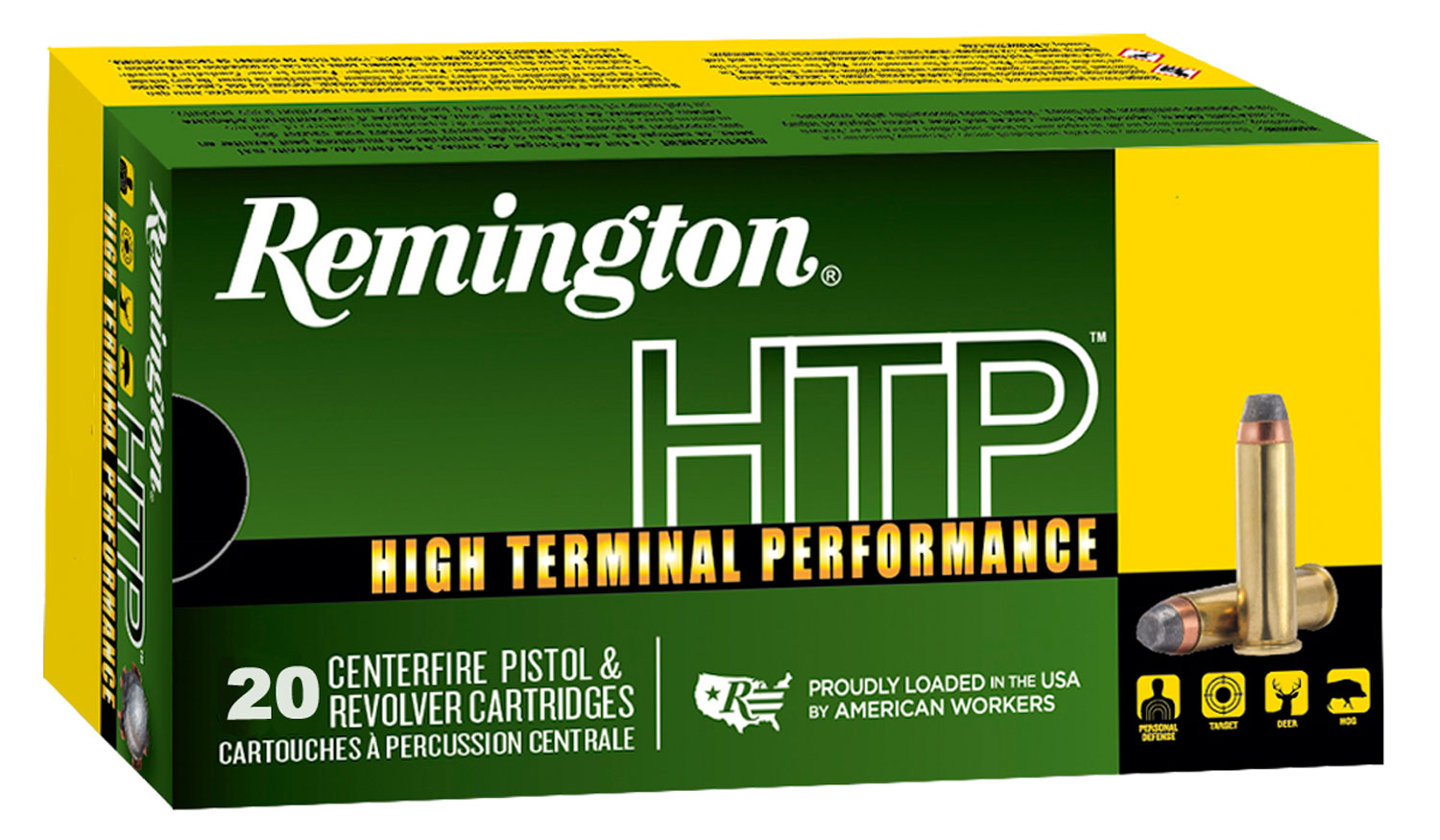 Remington Ammunition 22293 HTP 38Special 110gr Semi Jacketed Hollow Point 20 Per Box/25 Case