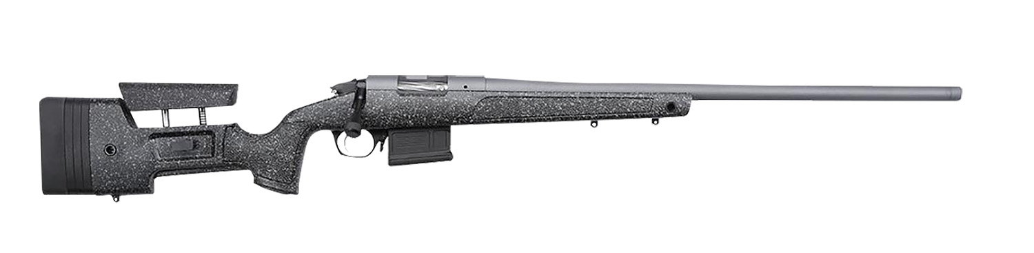 Bergara Rifles BPR2065MCHB Premier HMR Pro 6.5 Creedmoor 5+1 24" Heavy/Threaded Barrel, Tactical Gray Cerakote, Black with Gray Fleck Stock