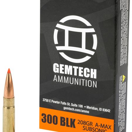 Gemtech 3010163 Subsonic  300Blackout 208gr Polymer Tip 20/Box