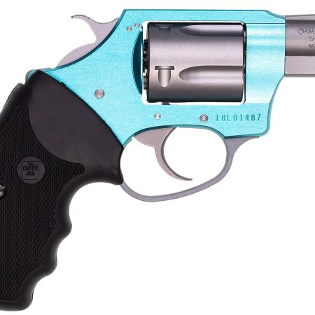Charter Arms 53860 Undercover Lite Santa Fe Sky Small 38 Special, 5 Shot 2" Stainless Steel Barrel & Cylinder, Turquoise Aluminum Frame w/Black Finger Grooved Rubber Grip, Exposed Hammer