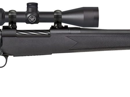 Mossberg 28053 Patriot  7mm-08 Rem Caliber with 5+1 Capacity, 22" Fluted Barrel, Matte Blued Metal Finish & Black Synthetic Stock Right Hand (Full Size) Includes Vortex Crossfire II 3-9x40mm Scope