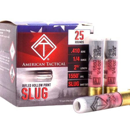 ATI ATIAC410R Shotshell  410Gauge 2.50" 1/2oz Slug Shot 25 Per Box/10 Case