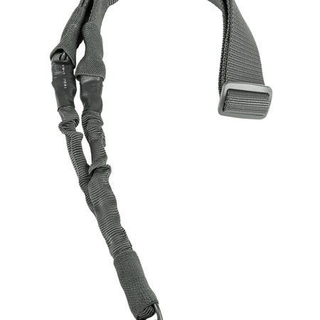 NcStar AARS1PU Single Point Sling  Urban Gray Nylon 44"-60" OAL Adjustable Bungee Rifle